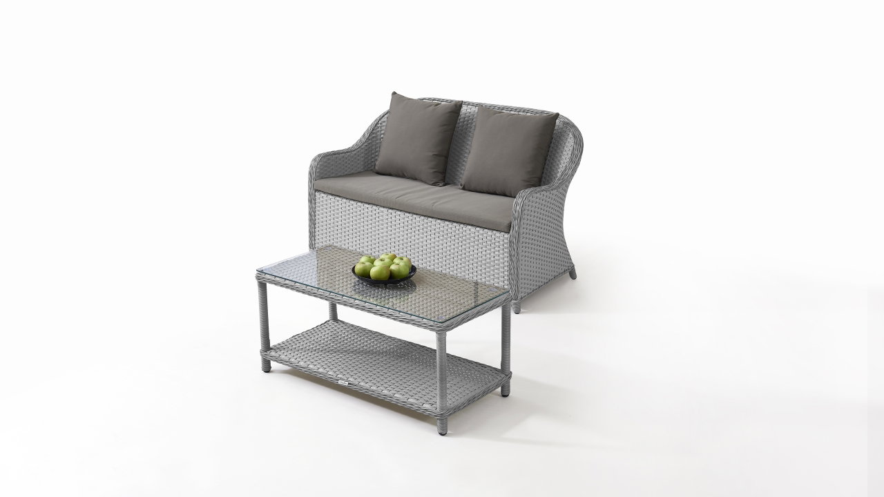 Sofa Kasu mit Tisch (grau)